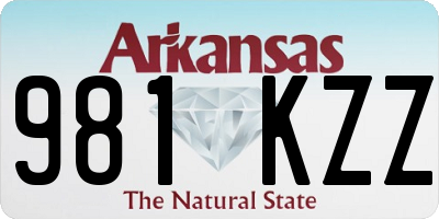 AR license plate 981KZZ