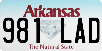 AR license plate 981LAD