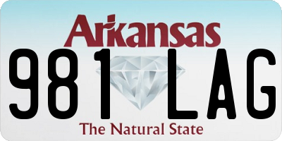 AR license plate 981LAG