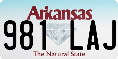 AR license plate 981LAJ
