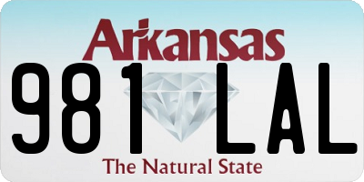 AR license plate 981LAL