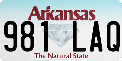 AR license plate 981LAQ