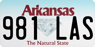AR license plate 981LAS