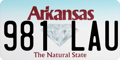 AR license plate 981LAU