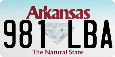 AR license plate 981LBA