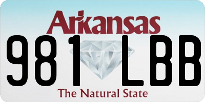 AR license plate 981LBB