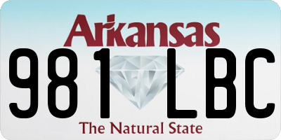 AR license plate 981LBC
