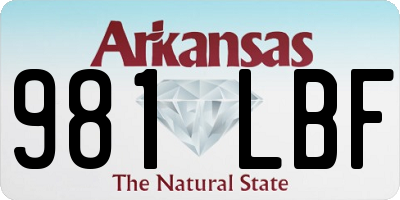 AR license plate 981LBF