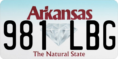 AR license plate 981LBG