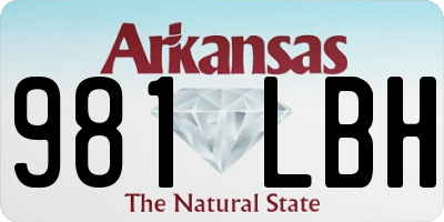 AR license plate 981LBH