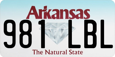 AR license plate 981LBL