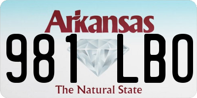 AR license plate 981LBO
