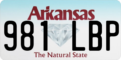 AR license plate 981LBP
