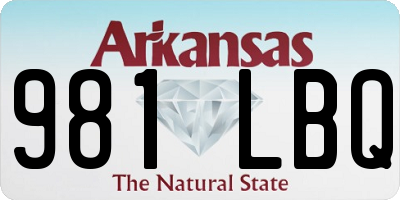 AR license plate 981LBQ