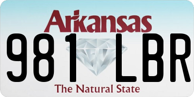 AR license plate 981LBR