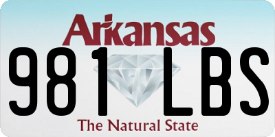 AR license plate 981LBS