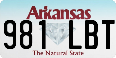 AR license plate 981LBT
