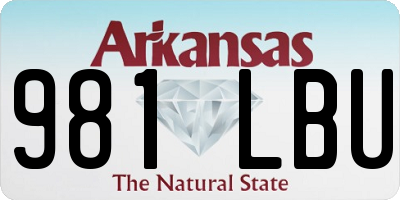 AR license plate 981LBU