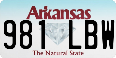AR license plate 981LBW