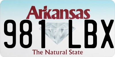 AR license plate 981LBX