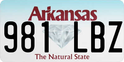 AR license plate 981LBZ