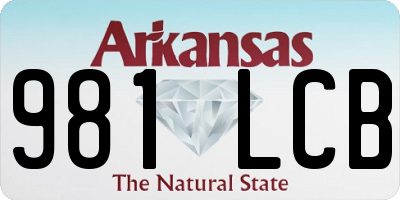 AR license plate 981LCB