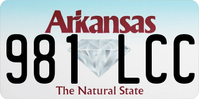 AR license plate 981LCC