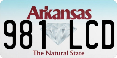 AR license plate 981LCD