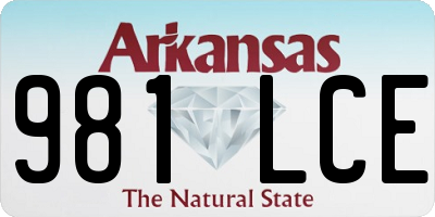 AR license plate 981LCE