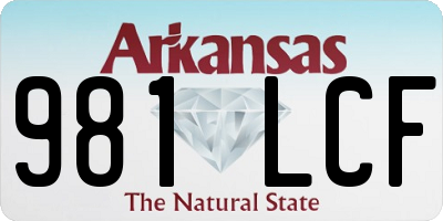 AR license plate 981LCF
