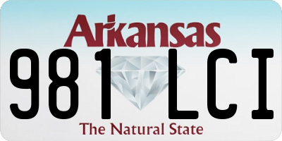 AR license plate 981LCI