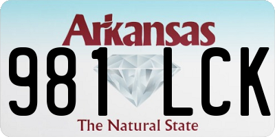 AR license plate 981LCK