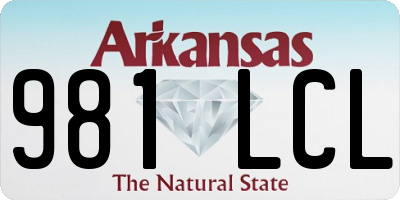 AR license plate 981LCL