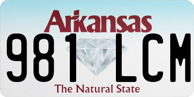 AR license plate 981LCM
