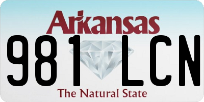 AR license plate 981LCN