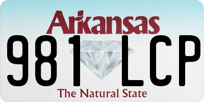 AR license plate 981LCP