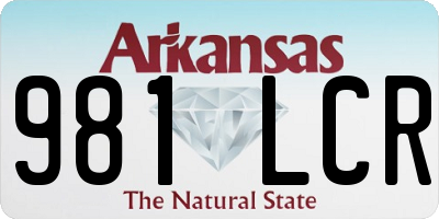 AR license plate 981LCR