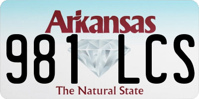AR license plate 981LCS