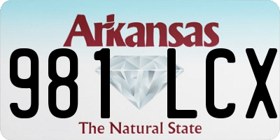 AR license plate 981LCX