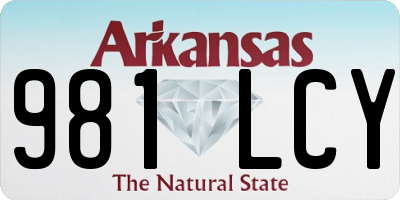 AR license plate 981LCY
