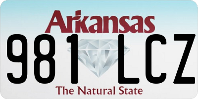 AR license plate 981LCZ