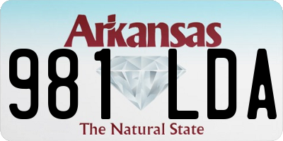 AR license plate 981LDA