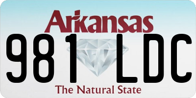 AR license plate 981LDC