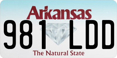 AR license plate 981LDD