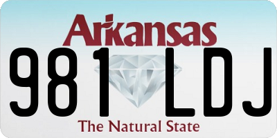 AR license plate 981LDJ