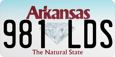 AR license plate 981LDS