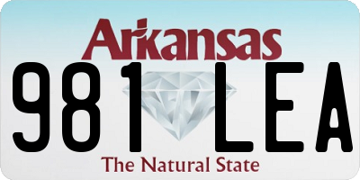 AR license plate 981LEA