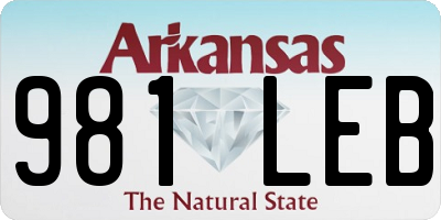 AR license plate 981LEB