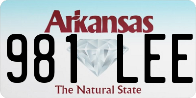 AR license plate 981LEE