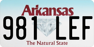 AR license plate 981LEF